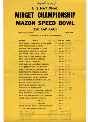 Mazon Speed Bowl 8-10-58